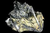 Metallic Stibnite Crystal Cluster - China #97819-2